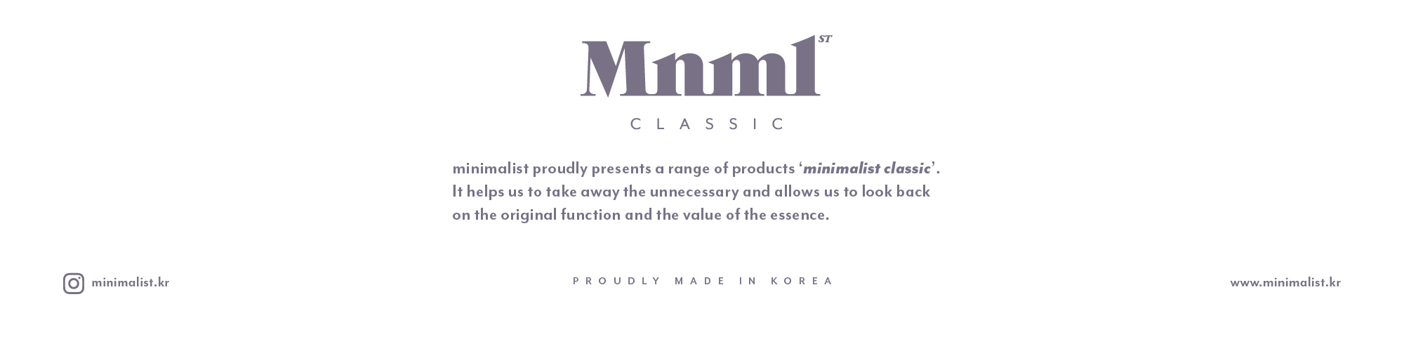 minimalist classic — 1