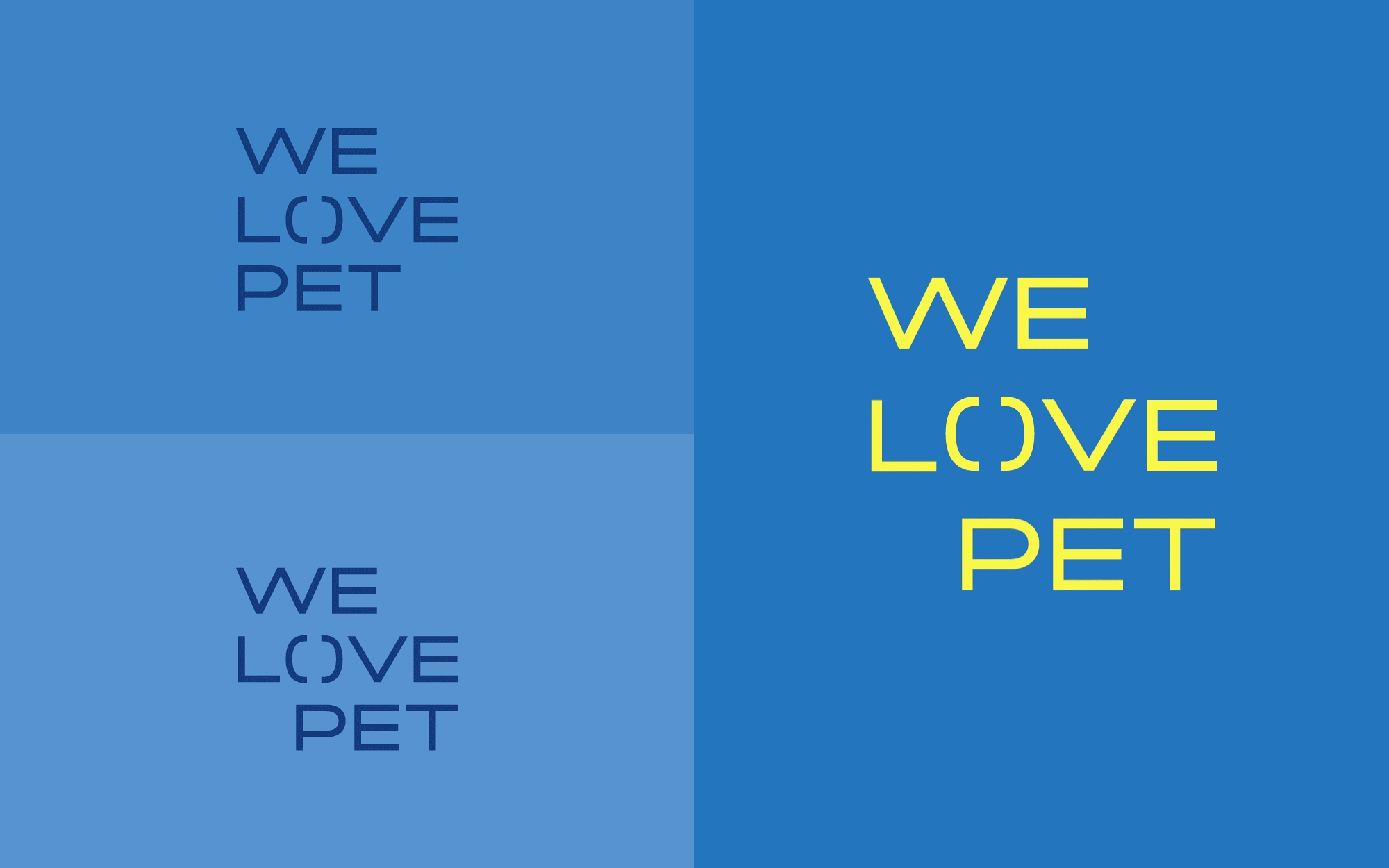 welovepet — responsive logotype motion