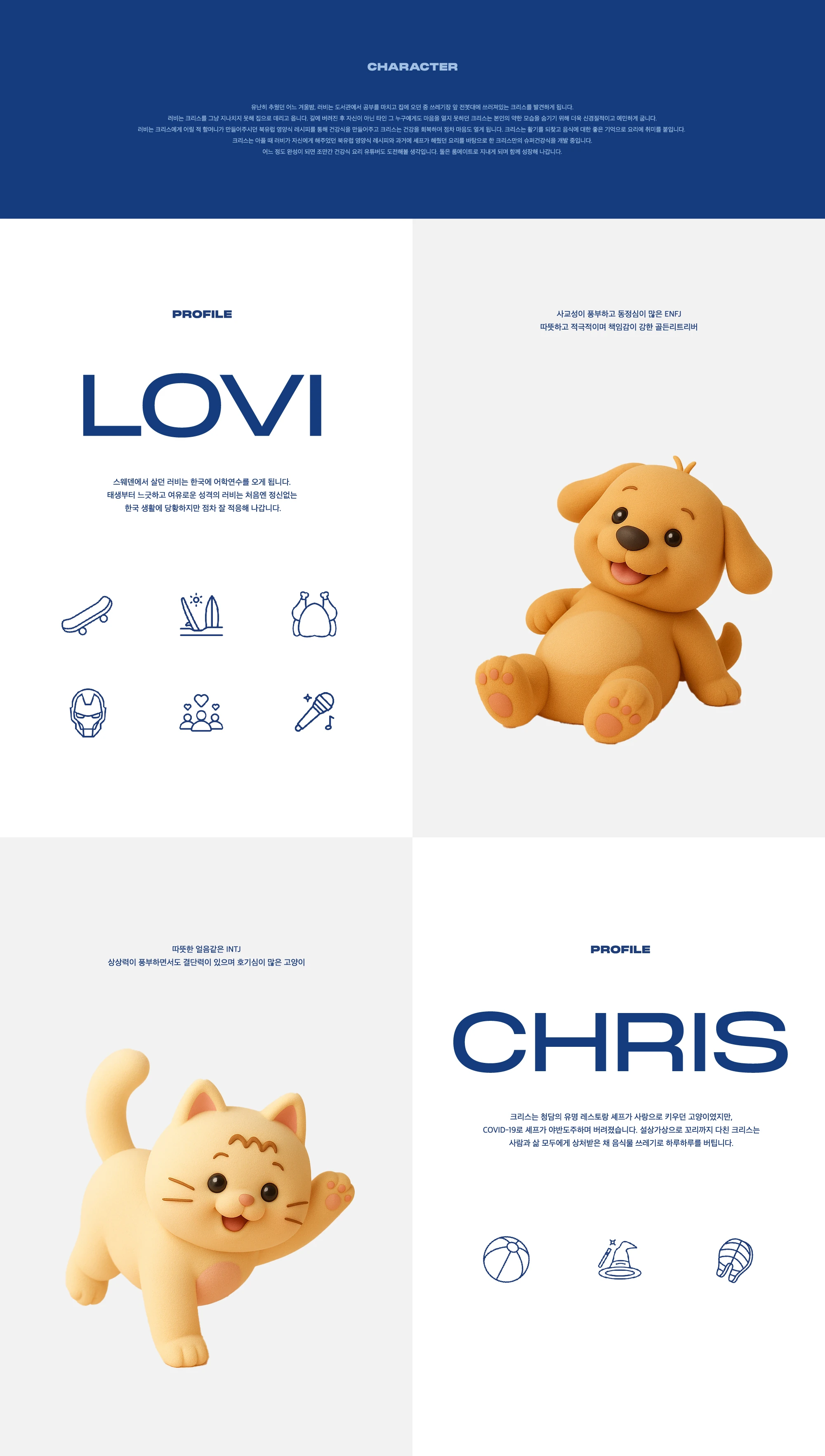 Lovi and Chris — character design