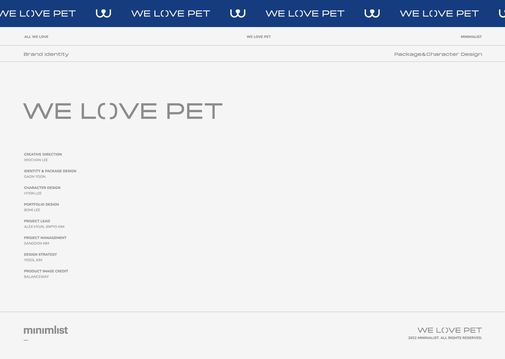 welovepet — project credits